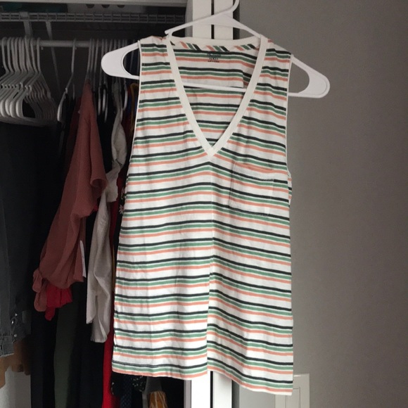 Madewell Striped V-Neck, NWOT - Picture 1 of 5